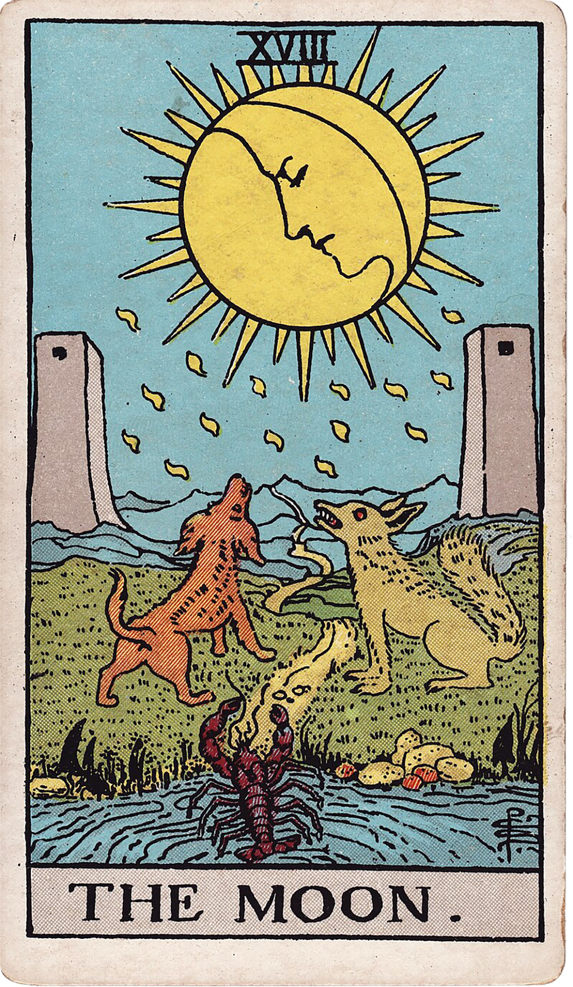 The Moon Tarot card